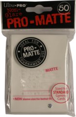Ultra Pro Matte 50ct White Sleeves