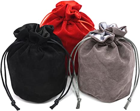 IvyFieldDice Red/Grey/Black Drawstring Dice Bag
