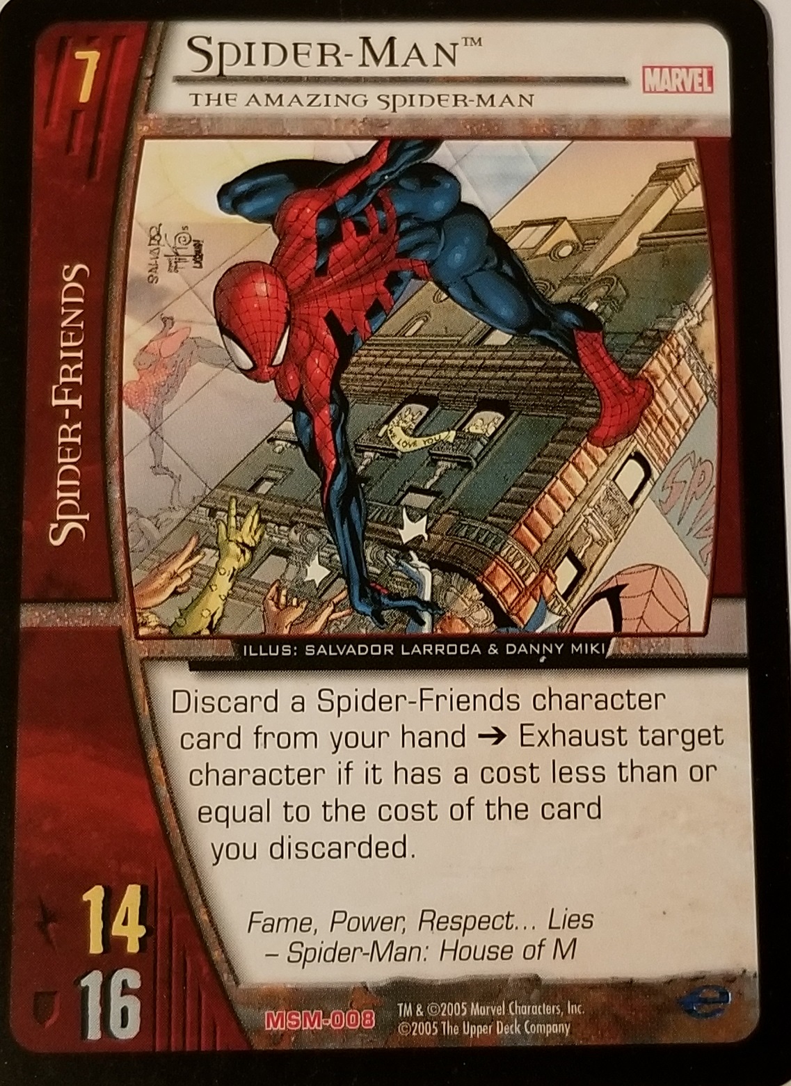 Marvel Web o Cosmic Spider-Man VS System: Spider-Man Moderately Played Foil 