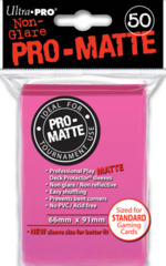Ultra Pro Standard Size Pro Matte Sleeves - Bright Pink - 50ct