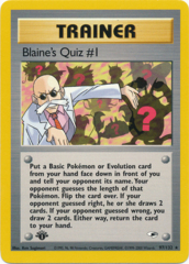 Blaine's Quiz #1 - 97/132 Rare - 1st Edition