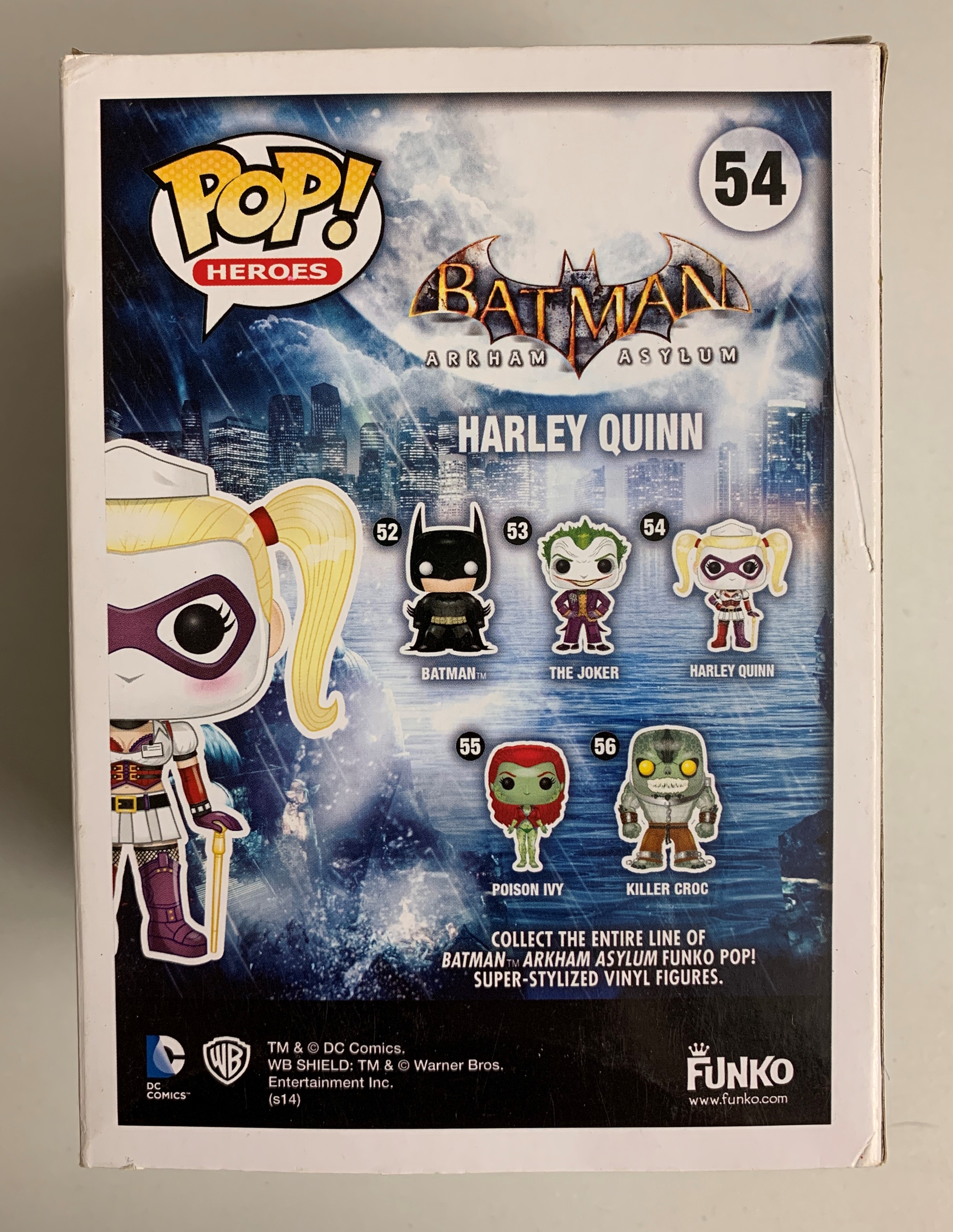 Pop! Heroes Batman Arkham Asylum - Harley Quinn (#54) (used, see description)