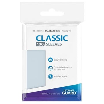 Ultimate Guard - Classic Sleeves - 100 CT - Clear