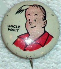 UNCLE WALT © 1945 Kellogg's PEP Pin