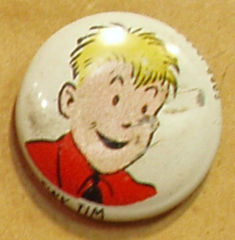 TINY TIM Kellogg's Pep Pin Pinback Button