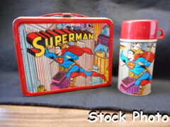 Superman Lunch Box w/ Thermos © 1967 King Seeley Thermos