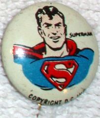 SUPERMAN © 1940s Kellogg's PEP Pin