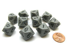10-sided Dice: Opaque Grey w/ Black Numbers CHX 26210