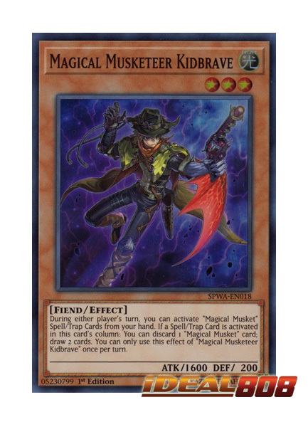 Yugioh-Magical Musketeer Kidbrave-Super Rare-1st Edition-SPWA EN018 