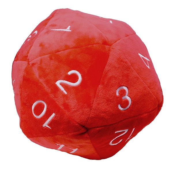 Ultra Pro - Jumbo D20 Novelty Dice Plush in Red with White Numbering