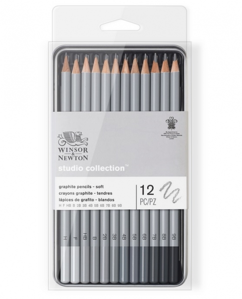 Winsor & Newton: Studio Collection Graphite Pencil Tin - Soft (12pcs)