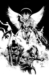 Dark Nights Death Metal #1 (Of 6) Cover E Greg Capullo B/W Midnight Party Variant