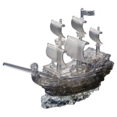 3D Crystal Puzzle: Deluxe Pirate Ship Black Level 3