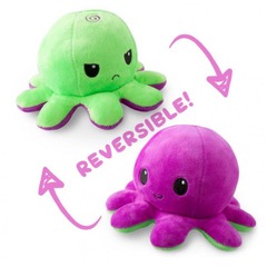 Reversible Octopus Mini Plush: Purple & Green