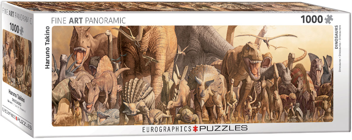 Dinosaurs by Haruo Takino - Panoramic 1000 pc puzzle