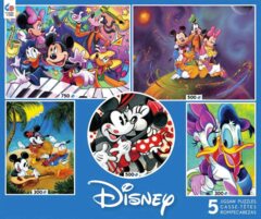 Disney 5 in 1 Multi Pack Mickey & Friends - (2) 300, (2) 500, 750pc puzzles
