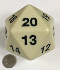 D20 55mm Countdown Opaque Ivory