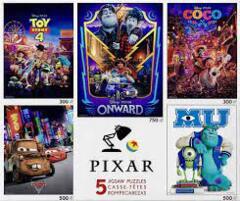Disney 5 in 1 Multi Pack Pixar -- (2) 300, (2) 500, 750pc puzzles