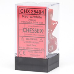 CHX25404 7-set Opaque Red w/White