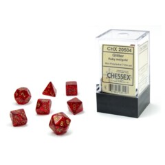 CHX20504 7-set Cube Mini Glitter Ruby w/Gold