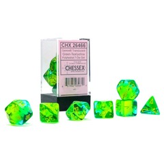 CHX26466 7-Set Cube Gemini Translucent Green-Teal w/Yellow