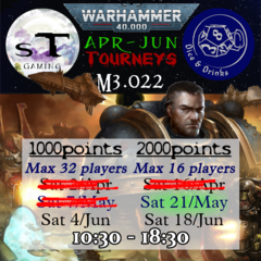 2000 points 40k Tourney - 21/May
