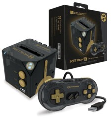 RetroN Sq: HD Gaming Console For Game Boy / Game Boy Color / Game Boy Advance - Black/Gold