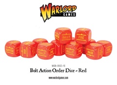 Bolt Action Order Dice: 12 Red D6 Set