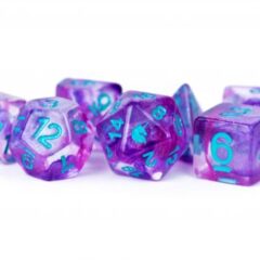 Unicorn Resin 16mm Polyhedral Dice Set: Violet Infusion (7)