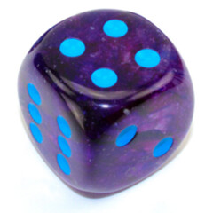 Chessex 12mm D6 Dice Set: Nebula Luminary - Nocturnal with Blue (36)
